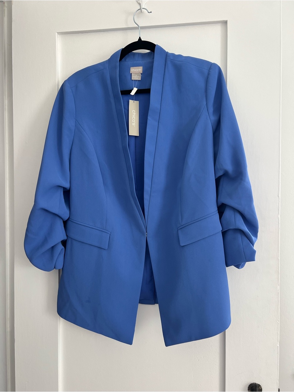 Chico's Vibrant Blue Open-Front Blazer